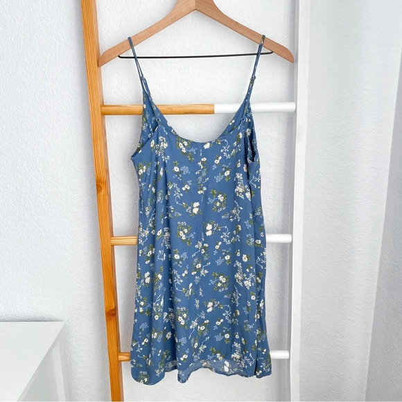 NEW Reformation Ventura Floral Print Mini Dress Avery Blue Multi - Picture 5 of 13